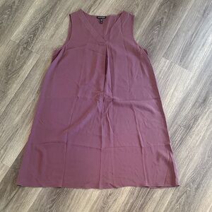 Eileen Fisher Mauve Dress Sleeveless Silk Mini Flowly